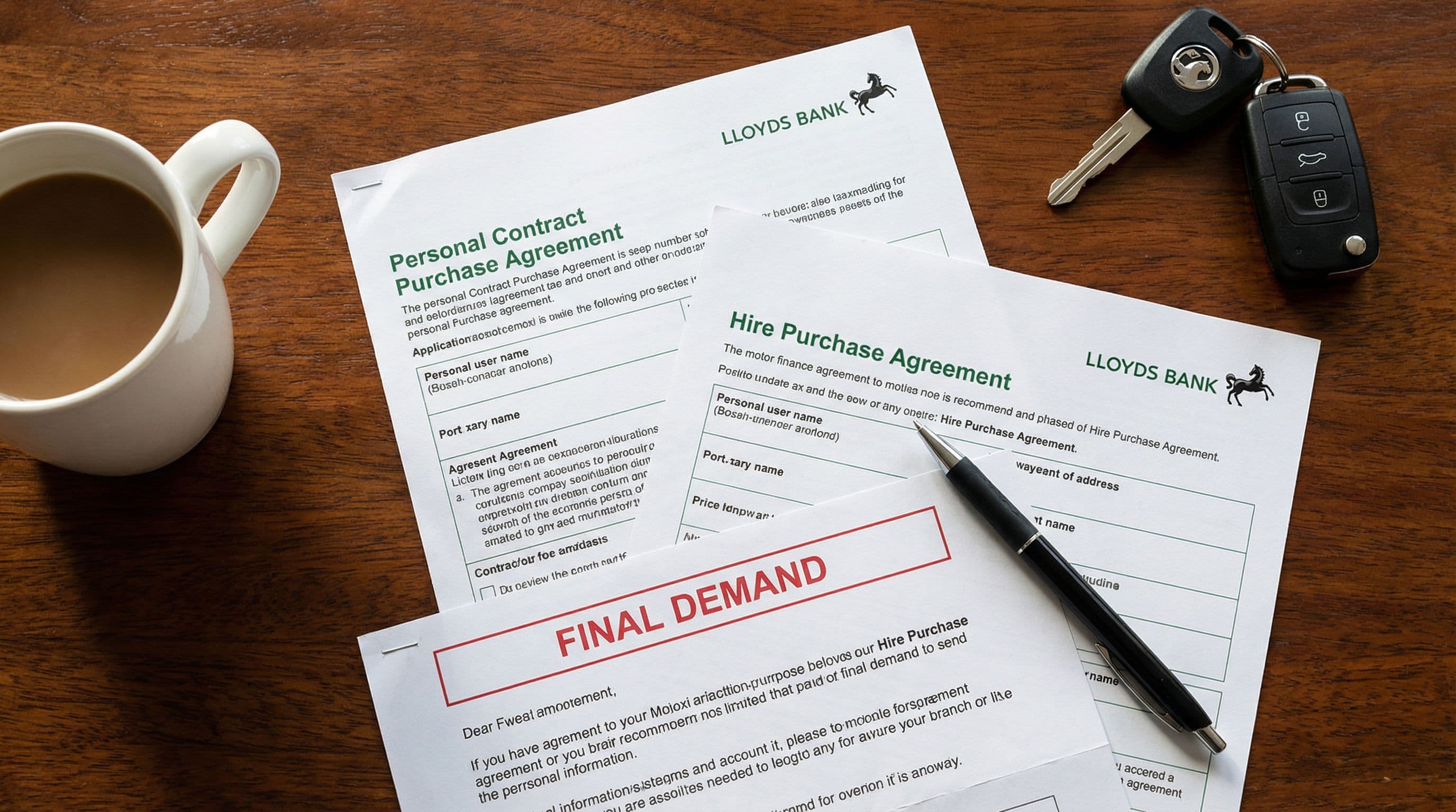Car finance agreements and final demand notice highlight growing lending disputes