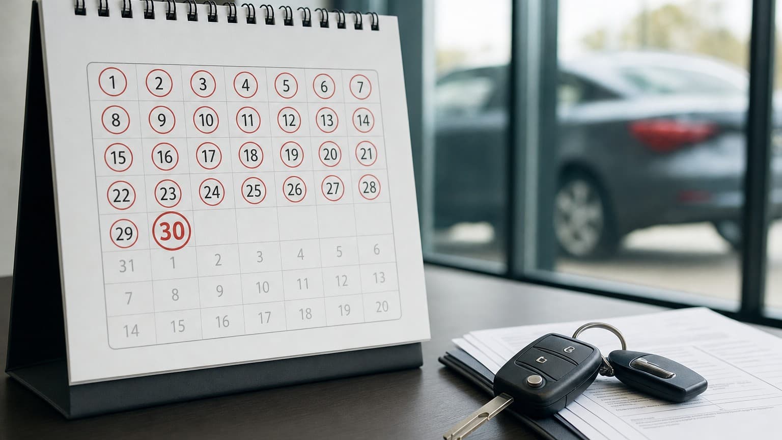 Chart showing when faulty-car buyers seek help against the 30-day and 6-month legal deadlines