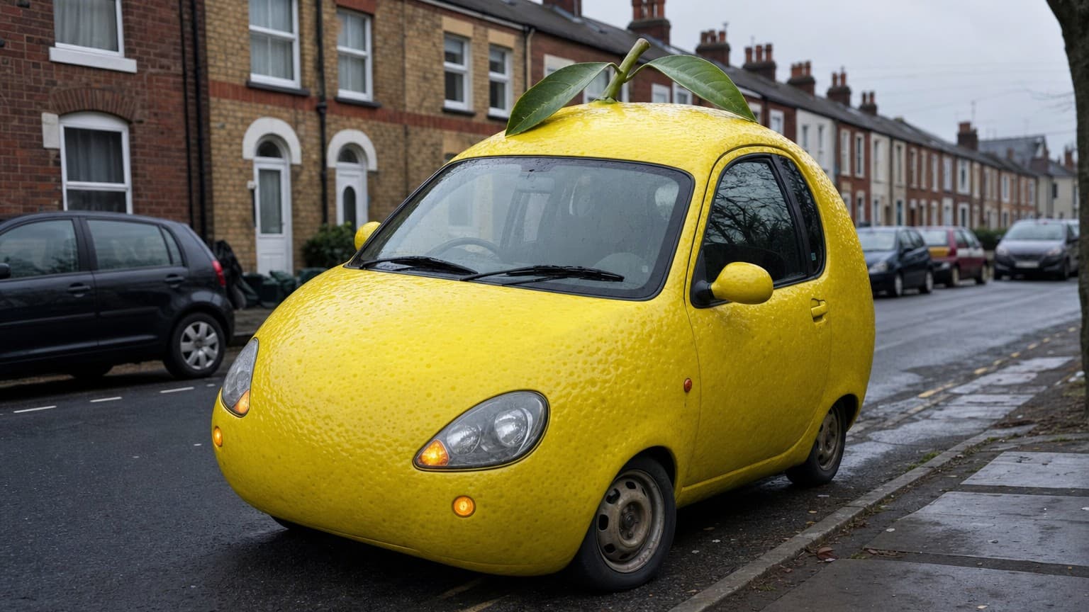 A car owner inspects their vehicle's open engine bay outside a UK home.