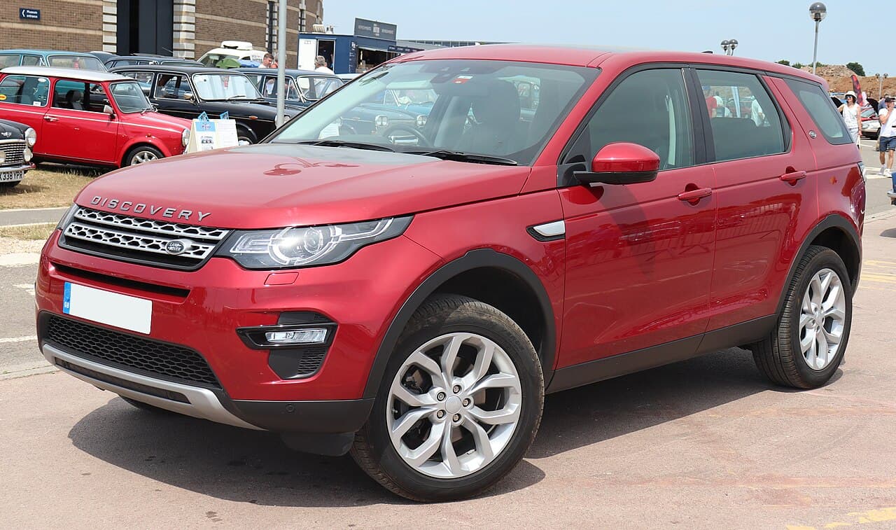 A red 2017 Land Rover Discovery Sport TD4 with the 2.0 Ingenium diesel engine